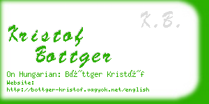 kristof bottger business card